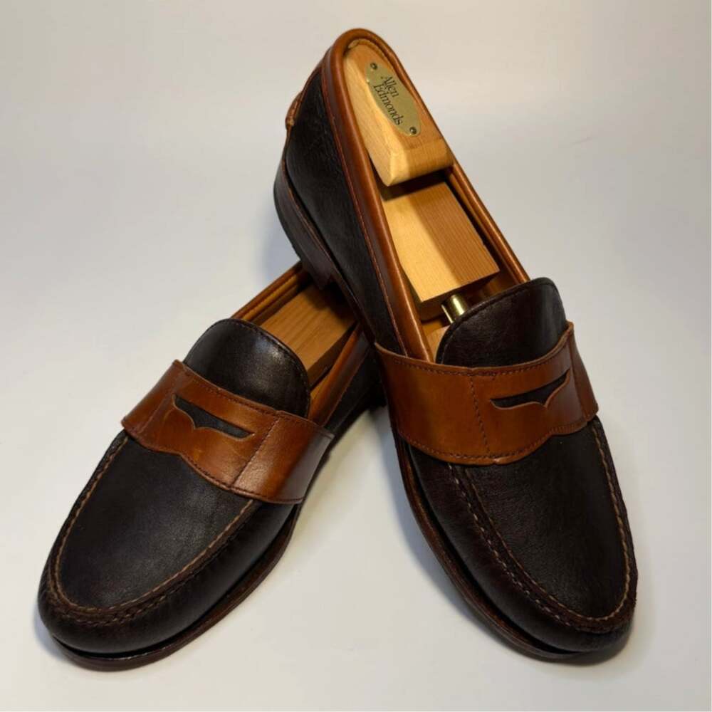 NEW HEELS Rancourt & Co. x H. S. Trask Two-Tone Penny Loafer Made in Maine 10 D